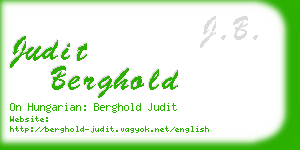 judit berghold business card